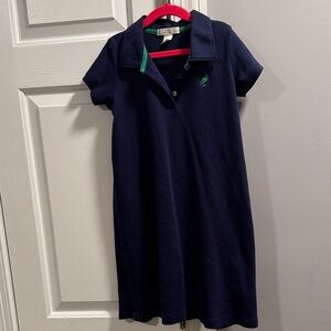 The Beaufort Bonnet Company Navy Polo Dress with Green Trim